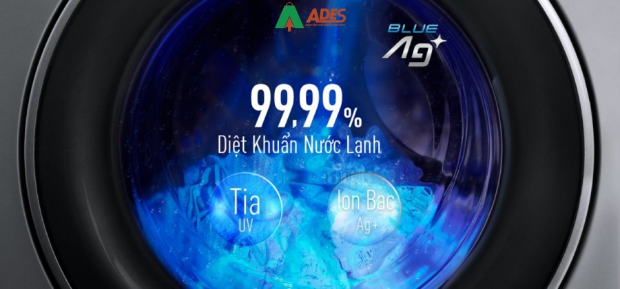 Panasonic Inverter 9.5kg NA V95FX2BVT co Cong Nghe Blue Ag+ loai bo 99,99% vi khuan