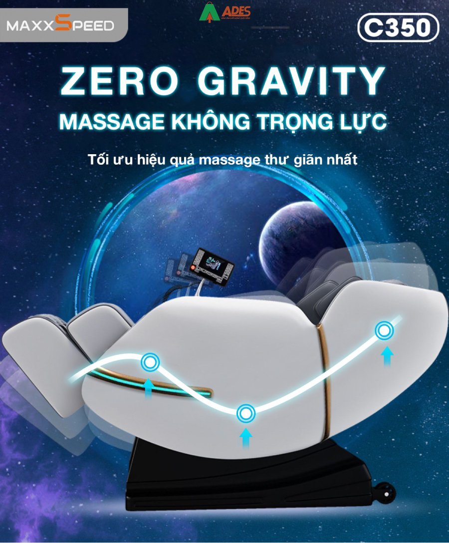 Azaki Maxxspeed C350 co chuong trinh massage khong trong luc Zero Gravity