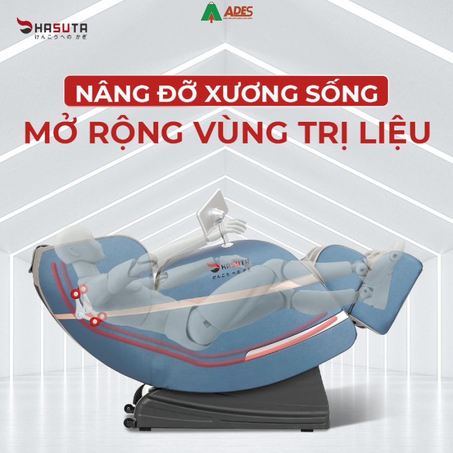 Hasuta HMC 380 massage khong trong luc zero gravity tren duong ray SL Track cuc dinh